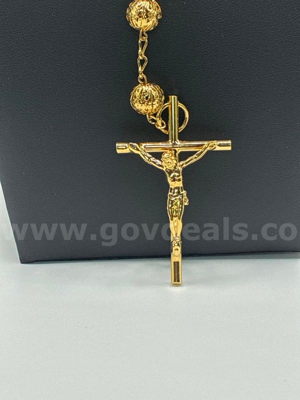 Beautiful, 30 Inch, X-Large Rosary, 24k REAL GOLD FILLED.