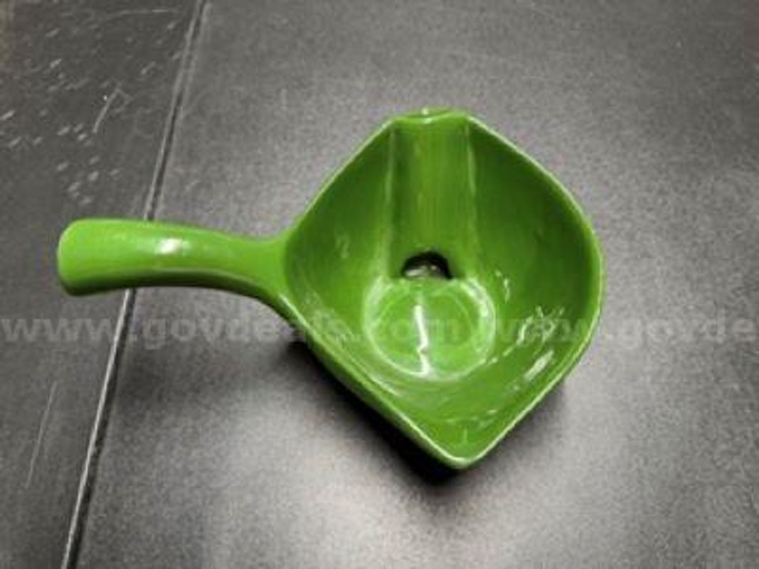 Vintage, Double Spout, Dark Green Gravy Boat, Good Condition