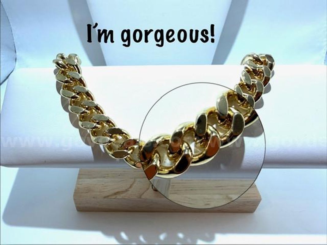 Beautiful, 24k Gold Filled, 9 Inch, Heavy Cuban Link Bracelet