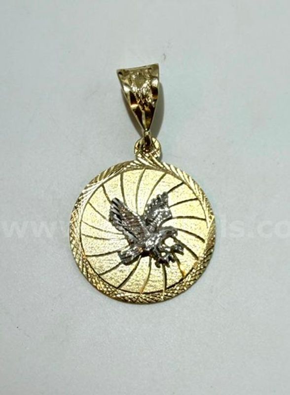 Beautiful, 24k Gold Filled, Eagle Medallion Pendant