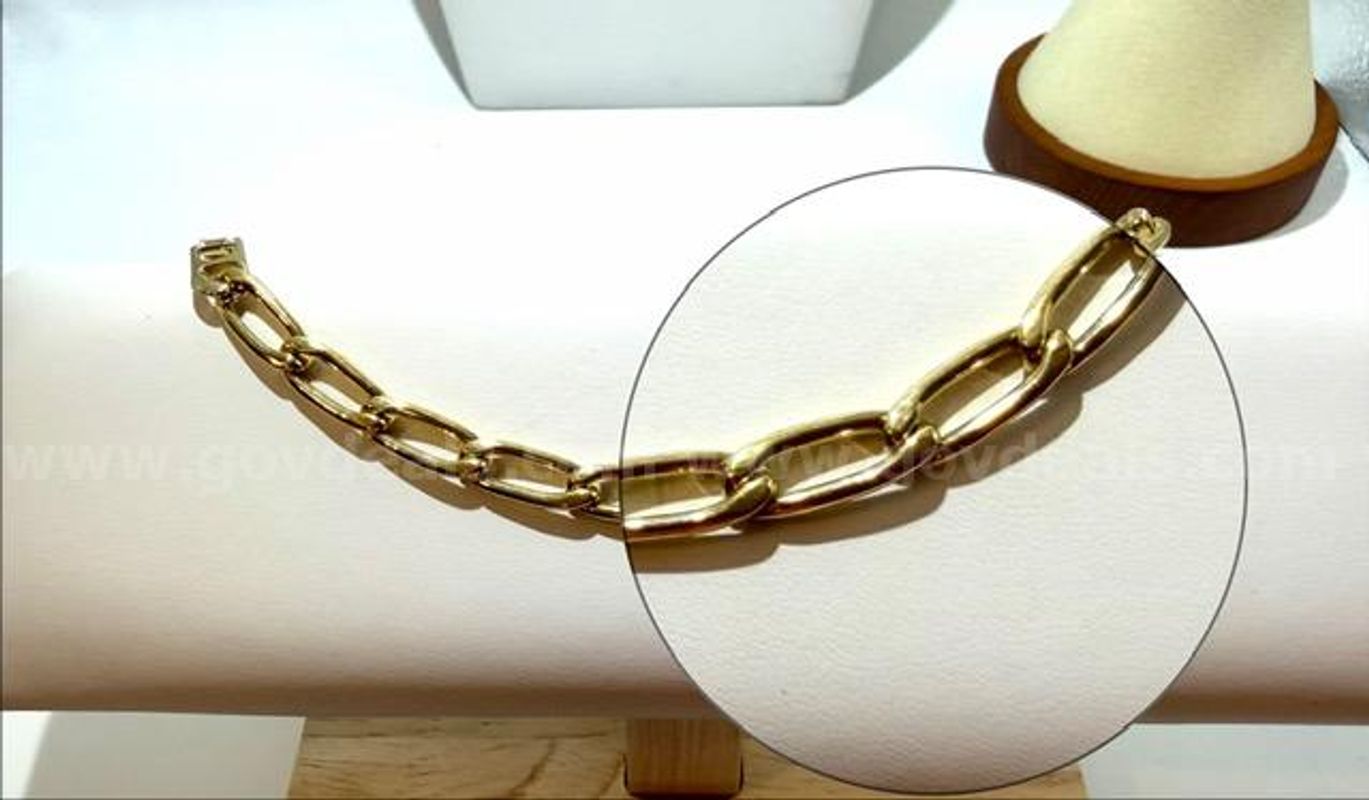 Beautiful, Ladies, 24k Gold Filled, 7 Inch Paperclip Bracelet