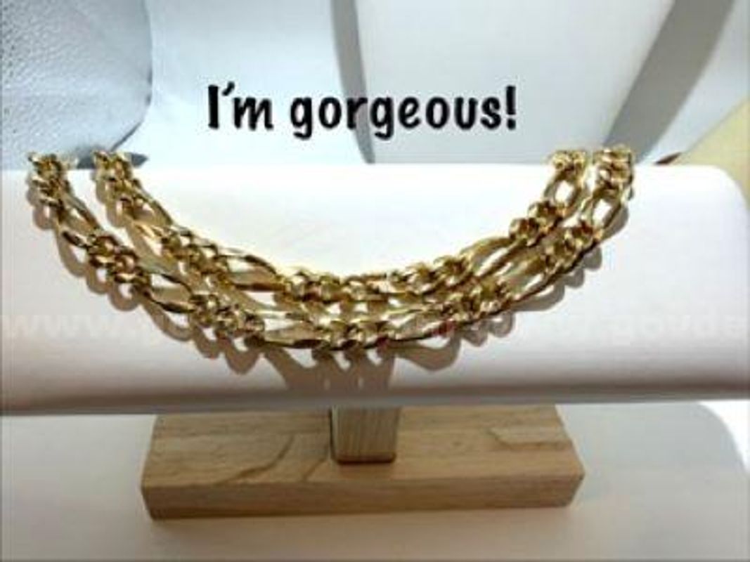 Beautiful, 19 Inch, 24k Gold Filled, Figueroa Chain Necklace
