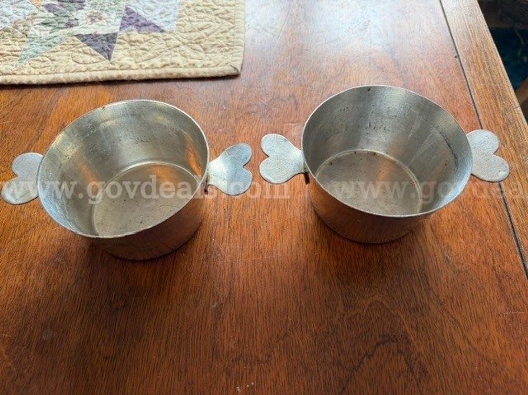 Set of (2), French, Tinned, Vintage, Charlotte Cake/Souffle Pans, No Lids, Rare, Good Condition