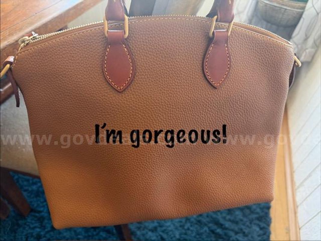 Gorgeous, (13”x9”), Tan, Pebble Leather Dooney & Bourke Handbag