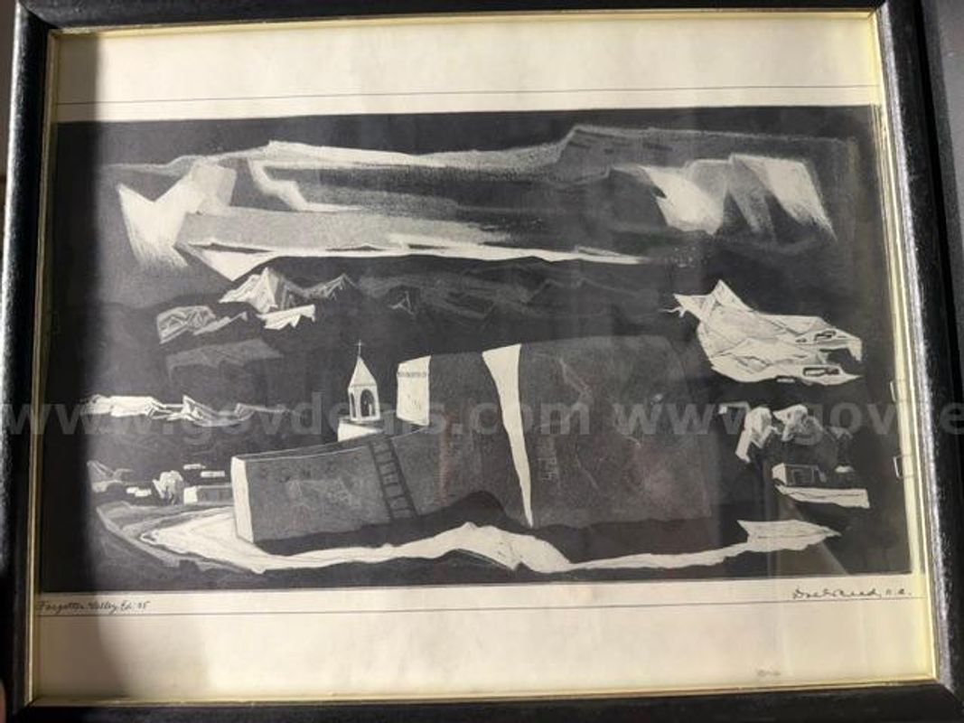 Forgotten Valley, 1960's, Collectible Print, Excellent Condition, Unauthenticated
