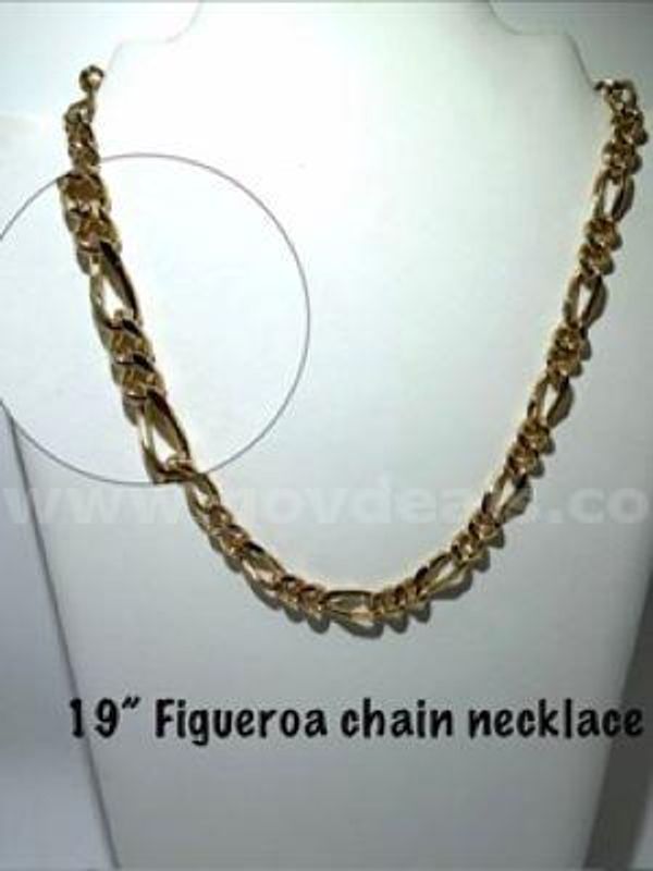 Beautiful, 19 Inch, 24kt GOld Filled, Figueroa Chain Necklace