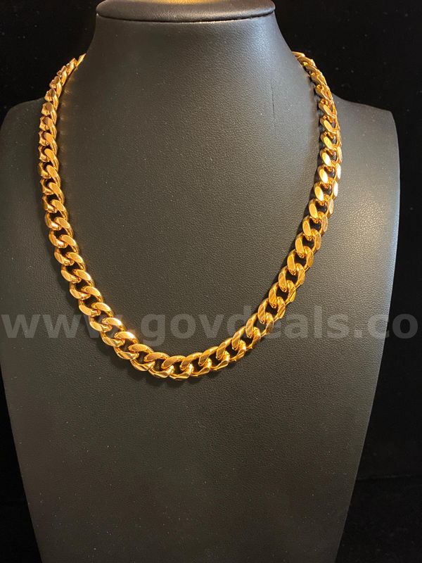 Gorgeous, 16 Inch, 24k Gold Filled, Heavy, Cuban Satin Link.