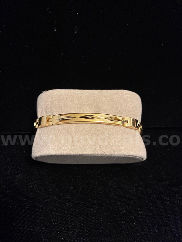 7” Diamond Cut ID Bracelet! 24K Real Gold Filled.