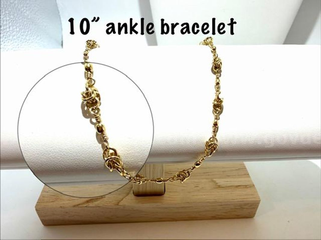 Lovely, 24kt Gold Filled, 10 Inch, Ankle Bracelet