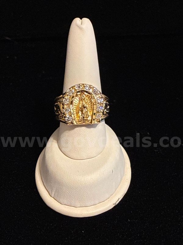 Gorgeous, Size 11, Men’s, Lady Guadalupe, CZ, Ring, 24K Real Gold Filled. FREE SHIPPING W BUY NOW!