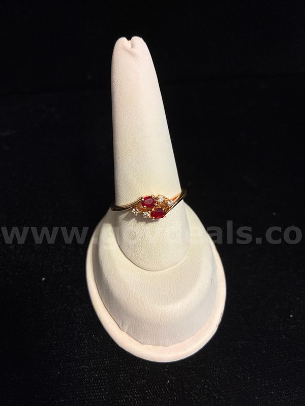 Beautiful, Size 12, Ladies, CZ, July Birthstone Ring. 24k Real Gold Filled.