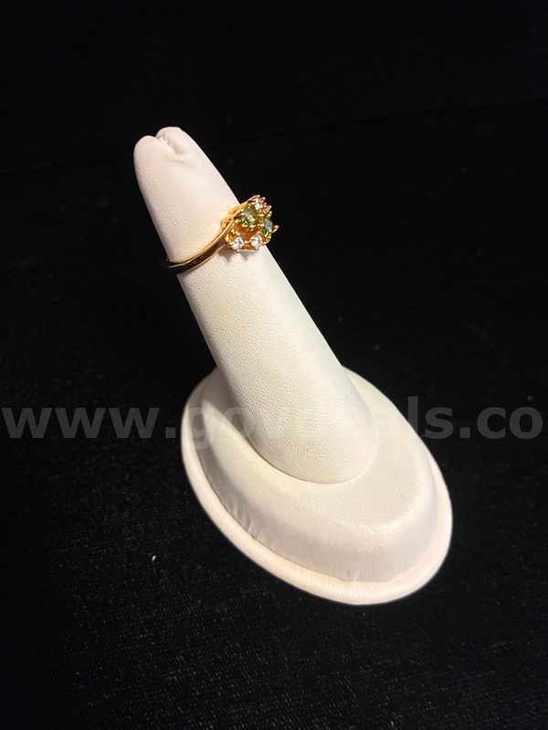 Beautiful, Size 4.5, Ladies, CZ, August Birthstone Ring. 24k Real Gold Filled.