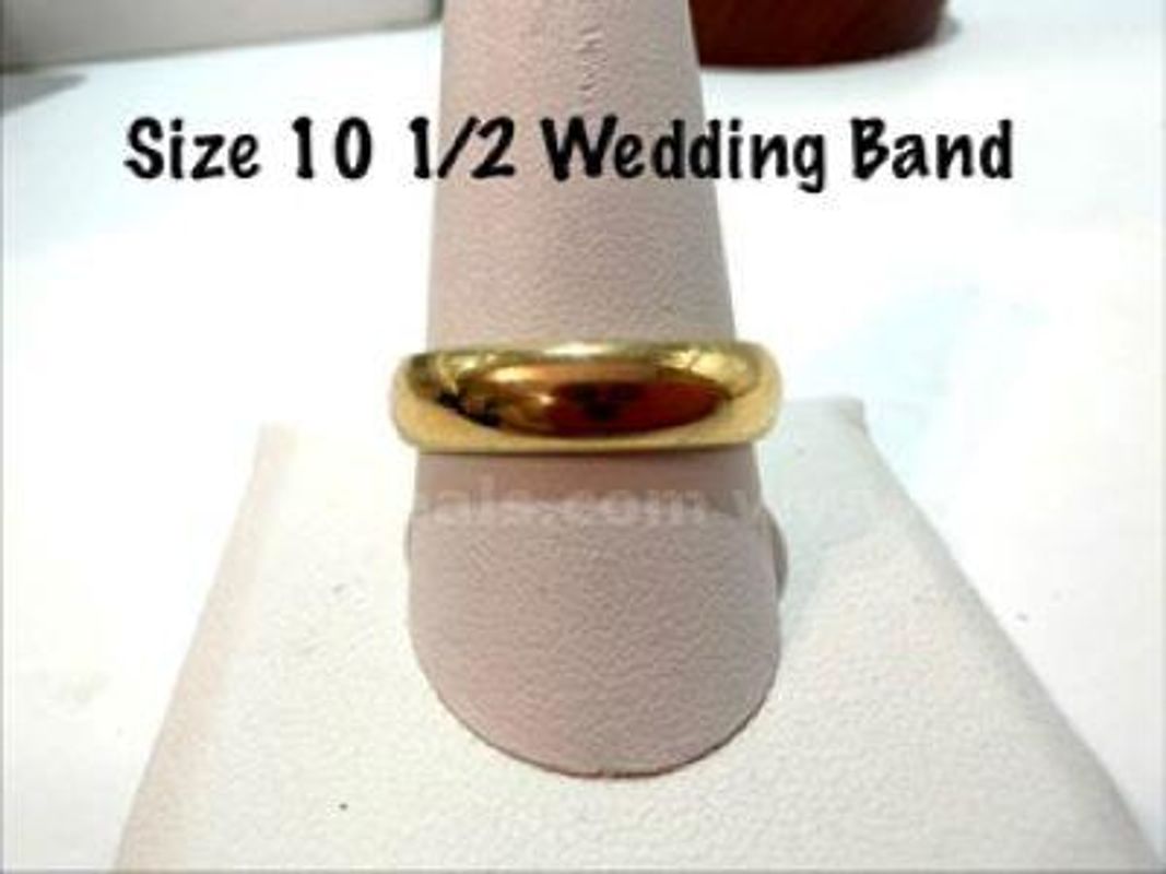Beautiful, Size 10 1/2, 24kt Gold Filled, Wedding Band