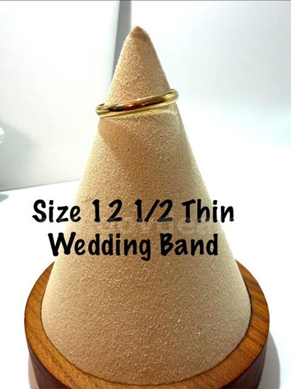 Precious, Size 12 1/2, 24kt Gold Filled, Smooth Thin Wedding Band