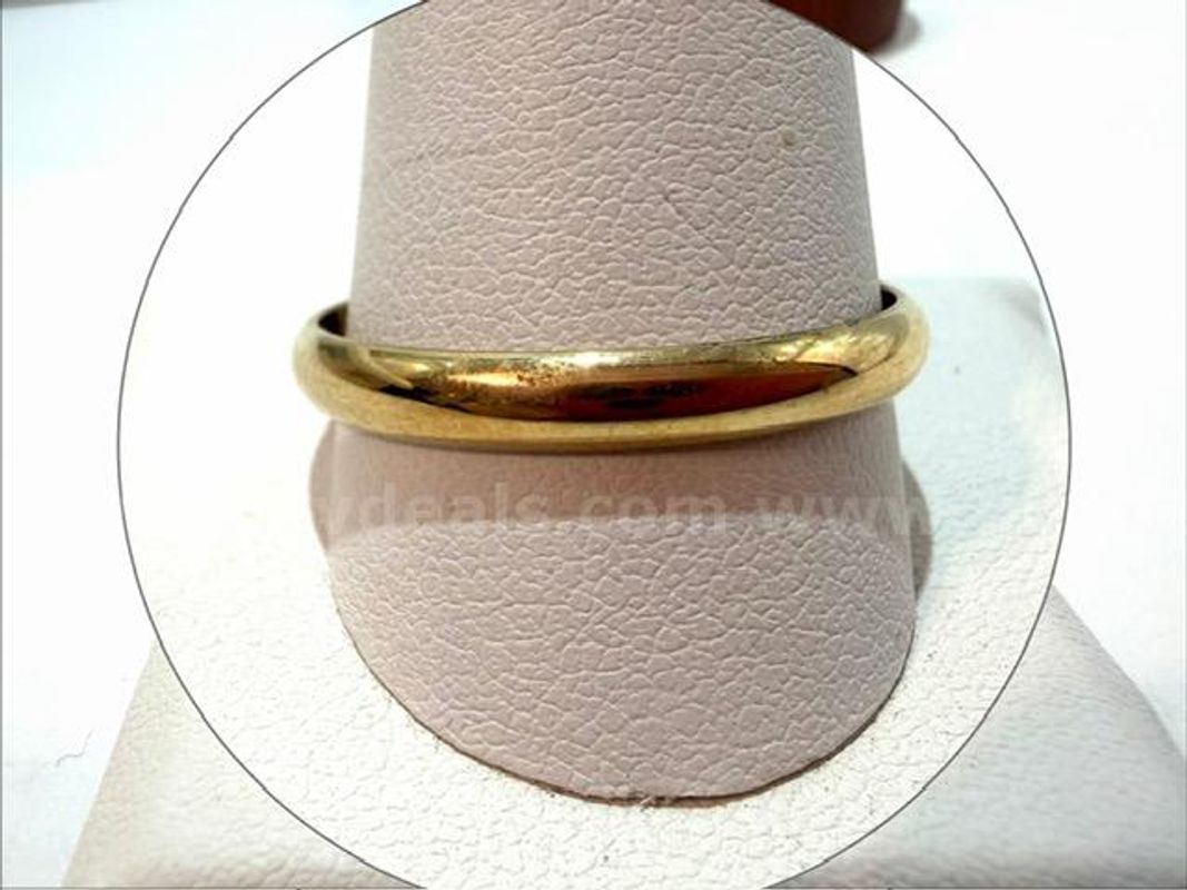Precious, Size 12 1/2, 24kt Gold Filled, Smooth Thin Wedding Band
