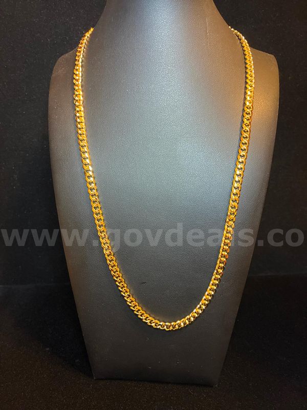 Gorgeous, 18K Gold Layered, 5mm, 24” Miami Cuban Link Necklace.