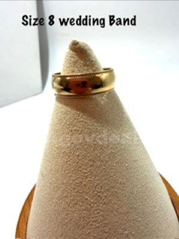 Simple, 24kt Gold Filled, Size 8, Unisex Wedding Band