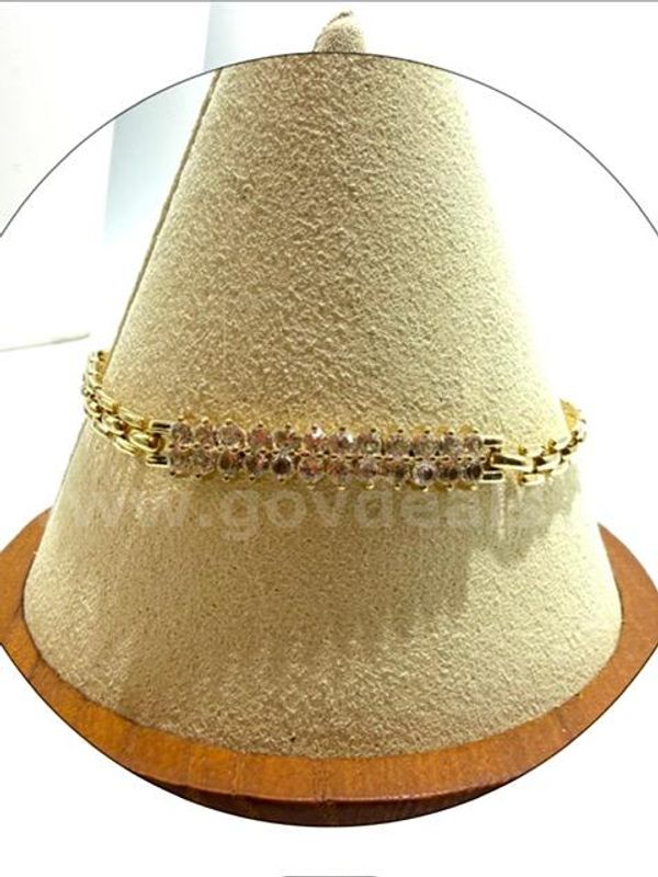 Dazzling, Ladies, 24kt Gold Filled, 7 Inch, CZ Diamond Tennis Bracelet