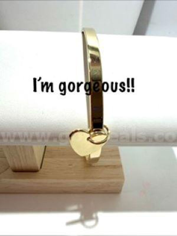 Gorgeous, Size Extra Large, 3 Inch, 24kt Gold Filled, Tiffany Style Bangle Bracelet