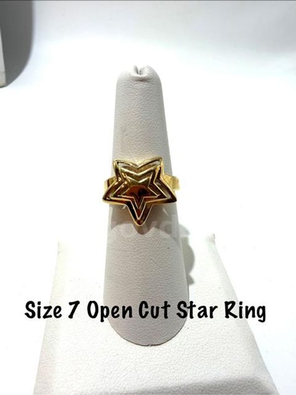 Splendid, Ladies, Size 7, 24kt Gold Filled, Open Cut Star Ring