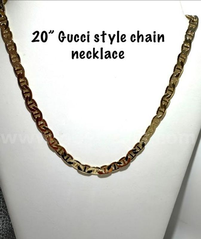 Gorgeous, 20 Inch, 24kt Gold Filled, Gucci Style Chain Necklace