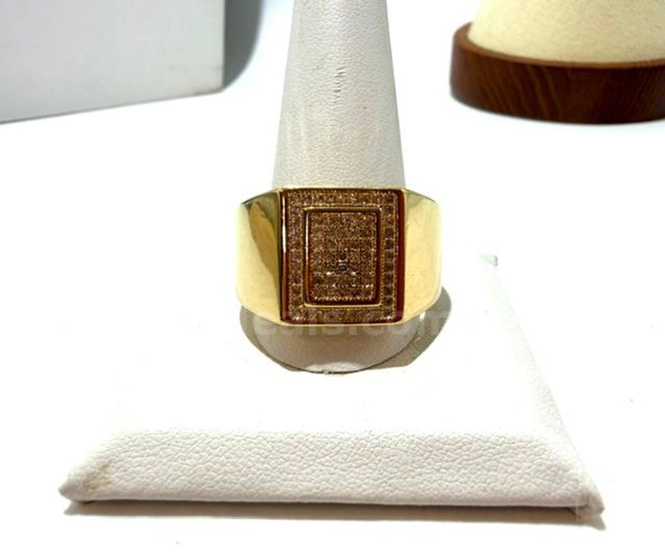Gorgeous, Men's, Size 14, 24kt Gold Filled CZ Diamond Bling Ring