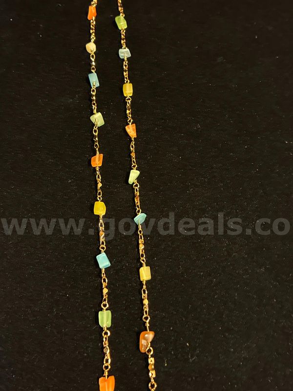 Beautiful, 20” Candy Link Necklace. 24K Real Gold Filled.