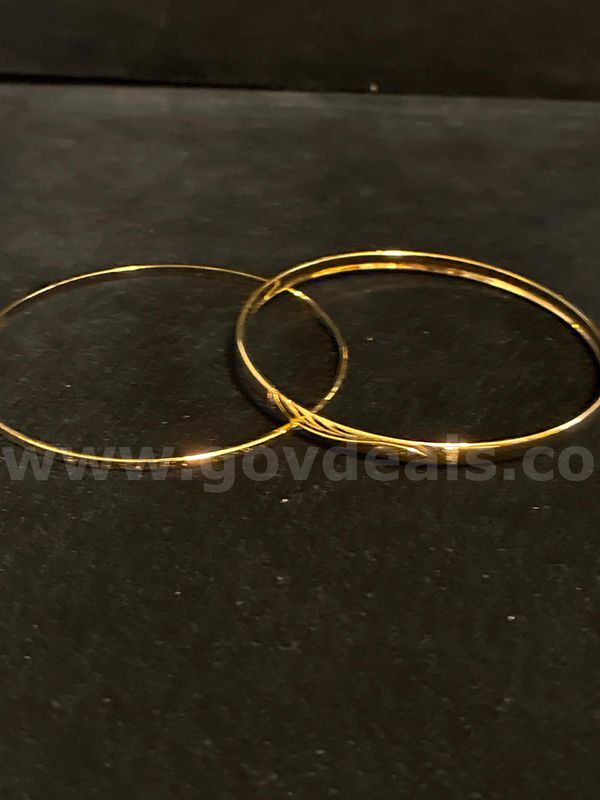 Beautiful, 2.5” Bangle Set, 24K Gold Filled.