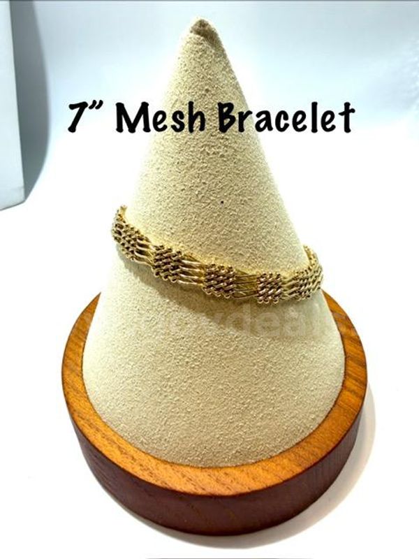 Adorable, 24kt Gold Filled, Ladies, 7 Inch Mesh Bracelet