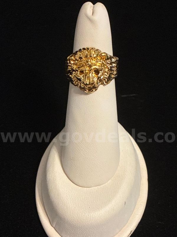 Stunning, Size 6, Lion Ring, 24K Real Gold Filled.