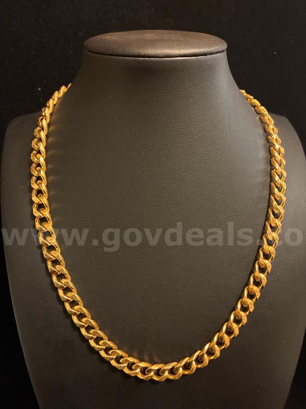 Luxurious, 18” Cuban Link Necklace , 24K Real Gold Filled.