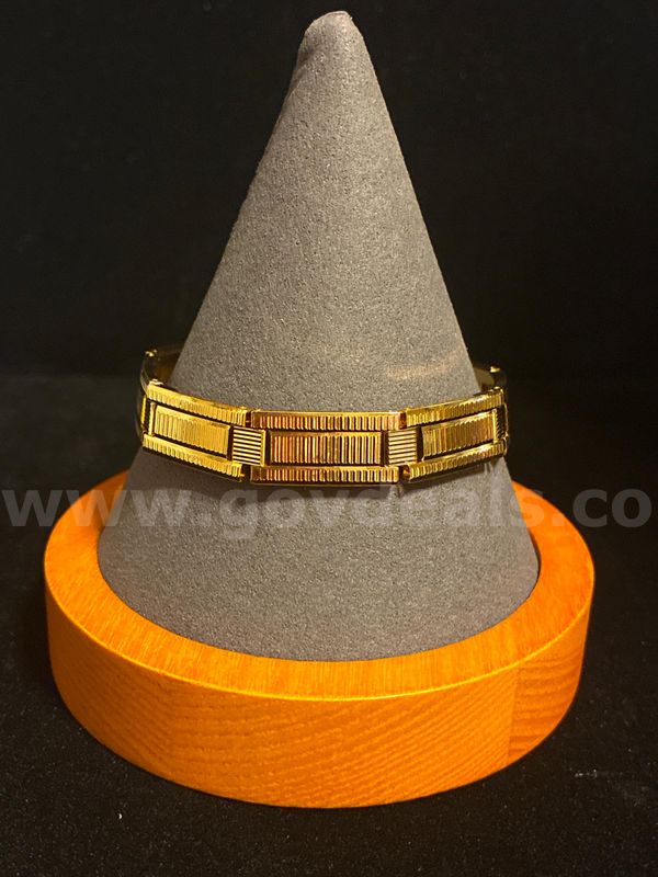 Simple, 7 1/4 “, Textured Brick Link Bracelet 24K Gold Filled.