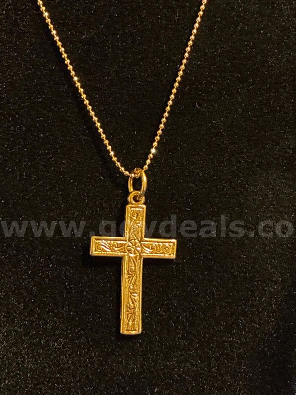 Blessed and Beautiful! 20" Necklace w/ Cross Pendant, 24K Real Gold Filled.