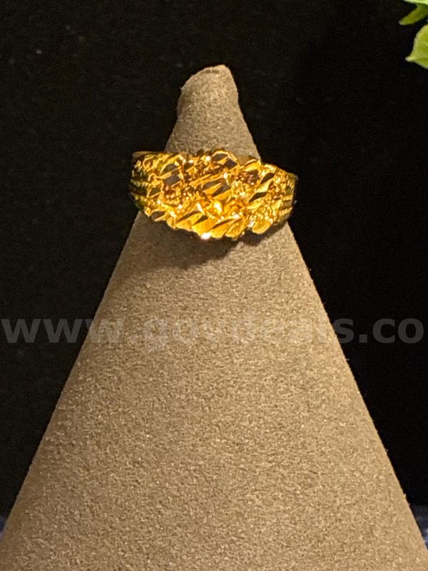 Classic, Men's, Size 10, Nugget Ring, 24K Gold Filled