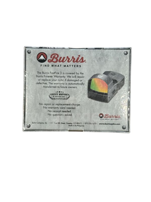 New Burris FastFire 3 MOA Red Dot Reflex Sight