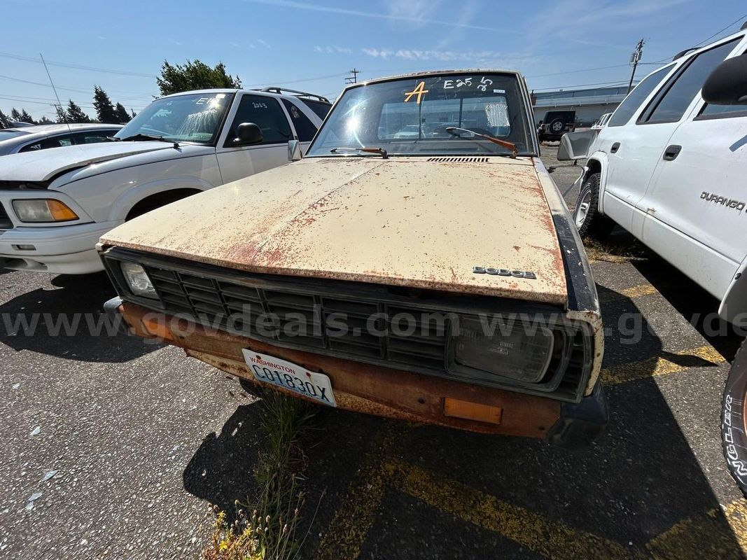 Yellow 1982 Dodge D50 Custom 2WD