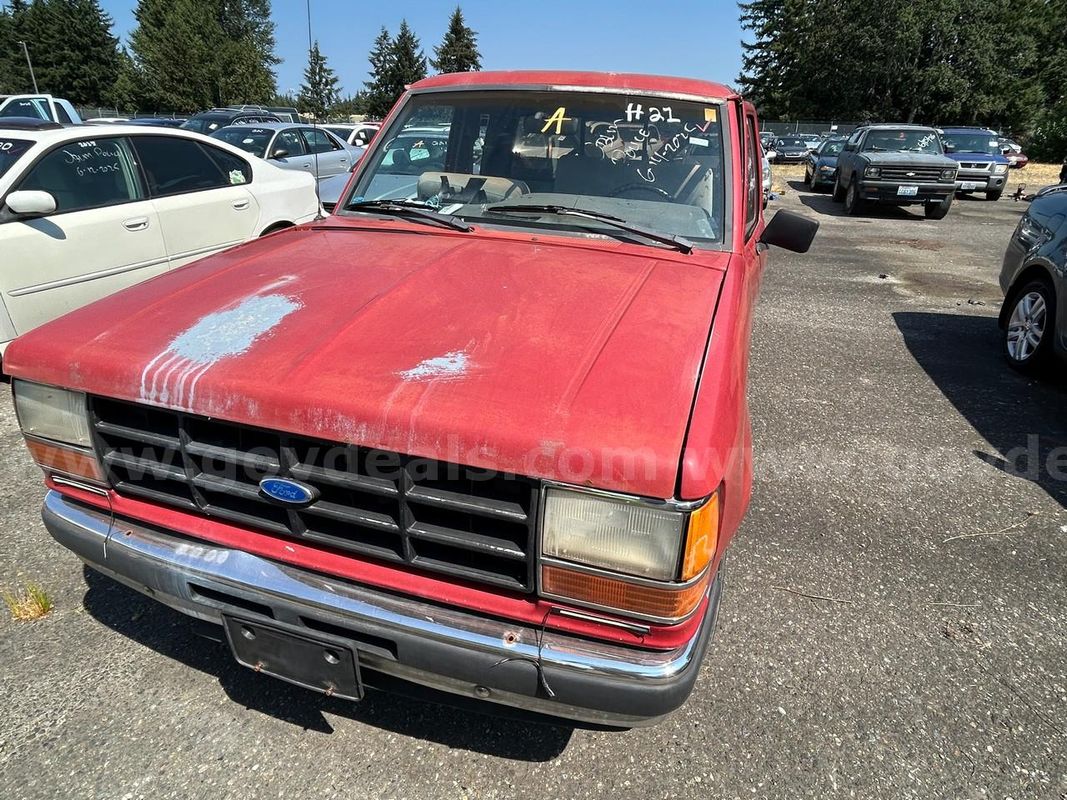 Red 1989 Ford Ranger