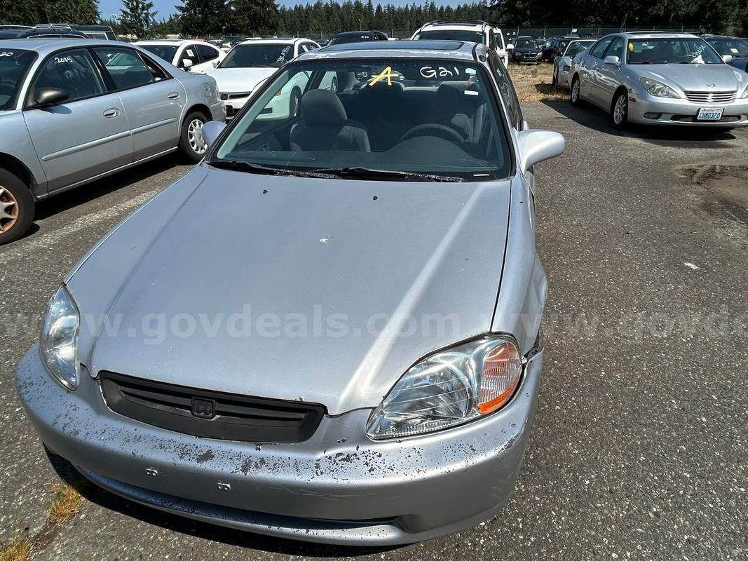 Silver 1996 Honda Civic EX coupe