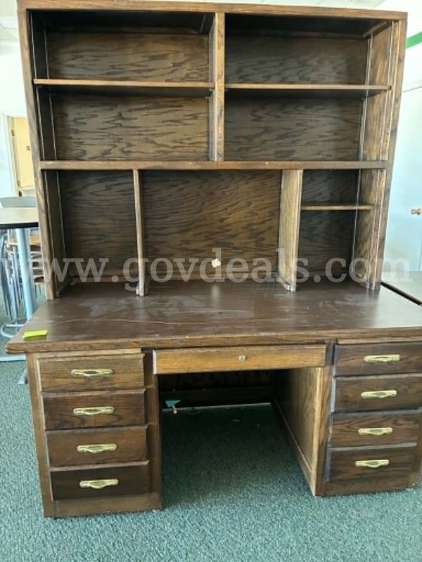 Desk, hutch, credenza