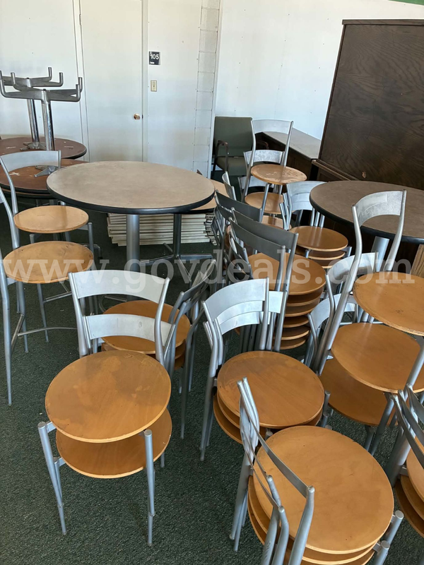 Bar stools and tables