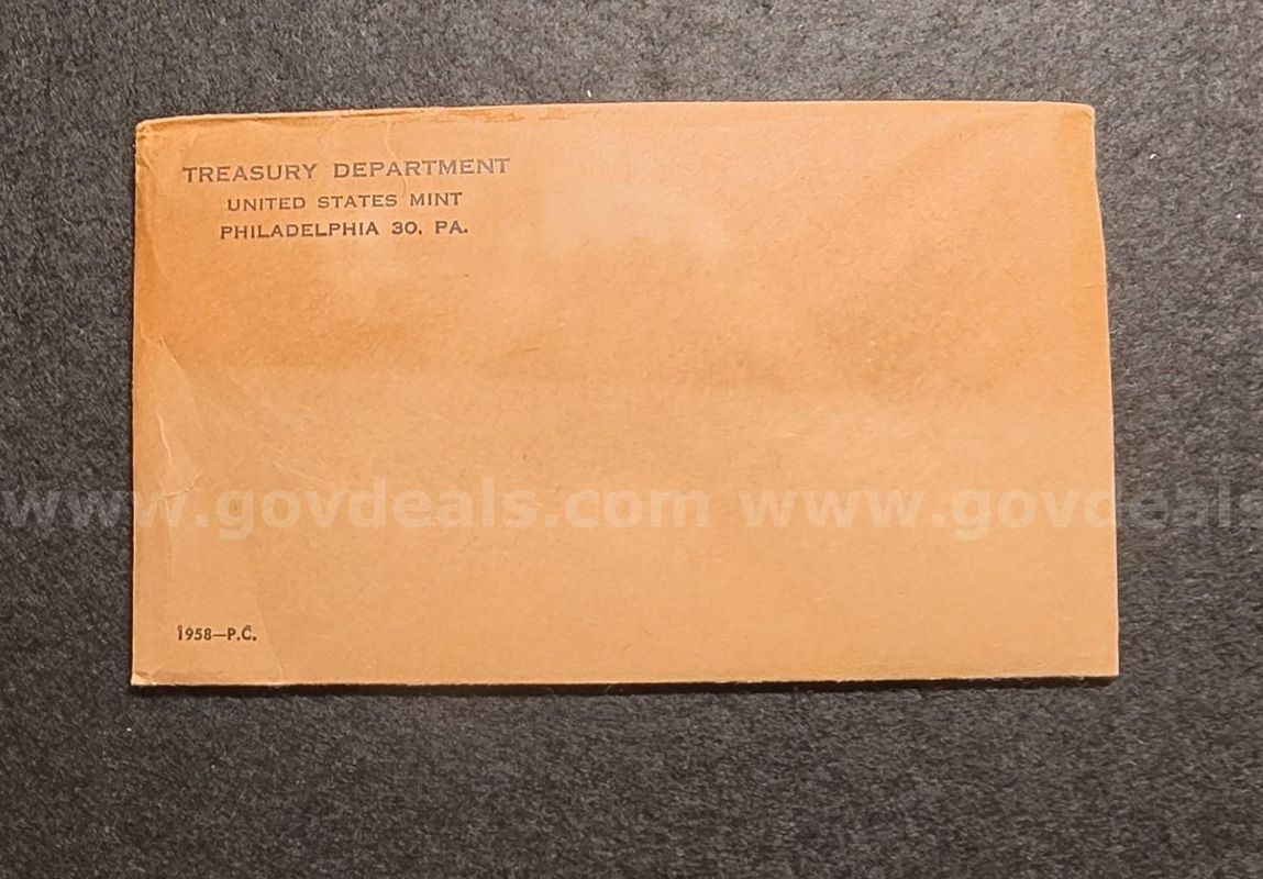 1958 RARE US Treasury Department (Sealed) Philadelphia Silver mint set