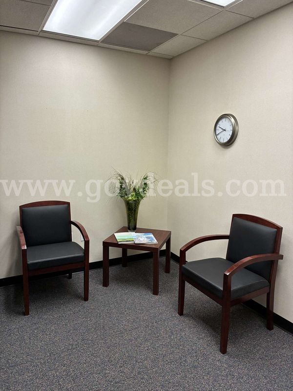 Reception area tables and chairs