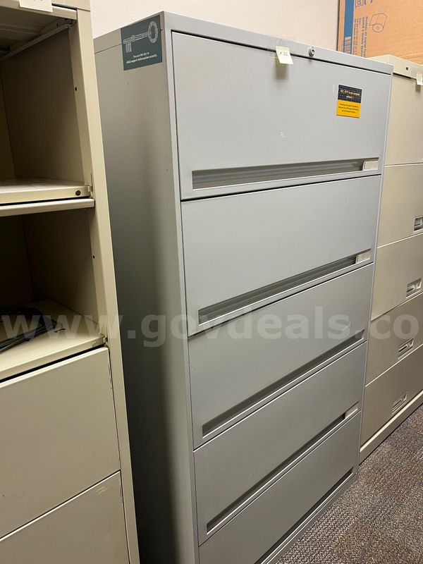 Lot of 5 Filing Cabinets