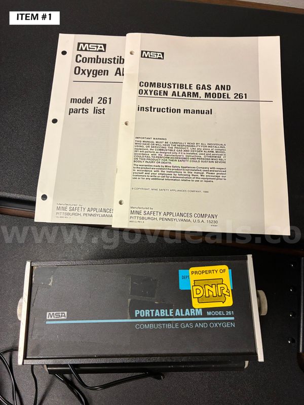 [1]MSA Combustible Gas & Oxygen Alarm and [1] FLIR ThermaCAM GasFindIR