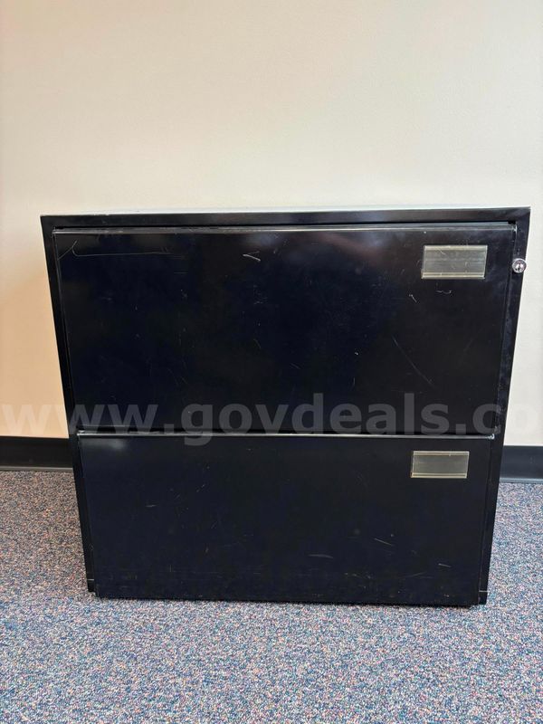 Black file cabinet