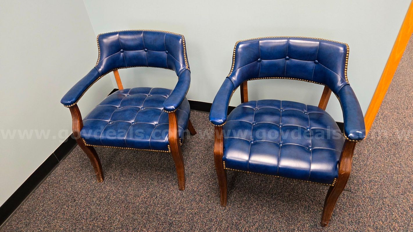 Executive Wooden‑Frame Leather Office Chairs (Set of 2)