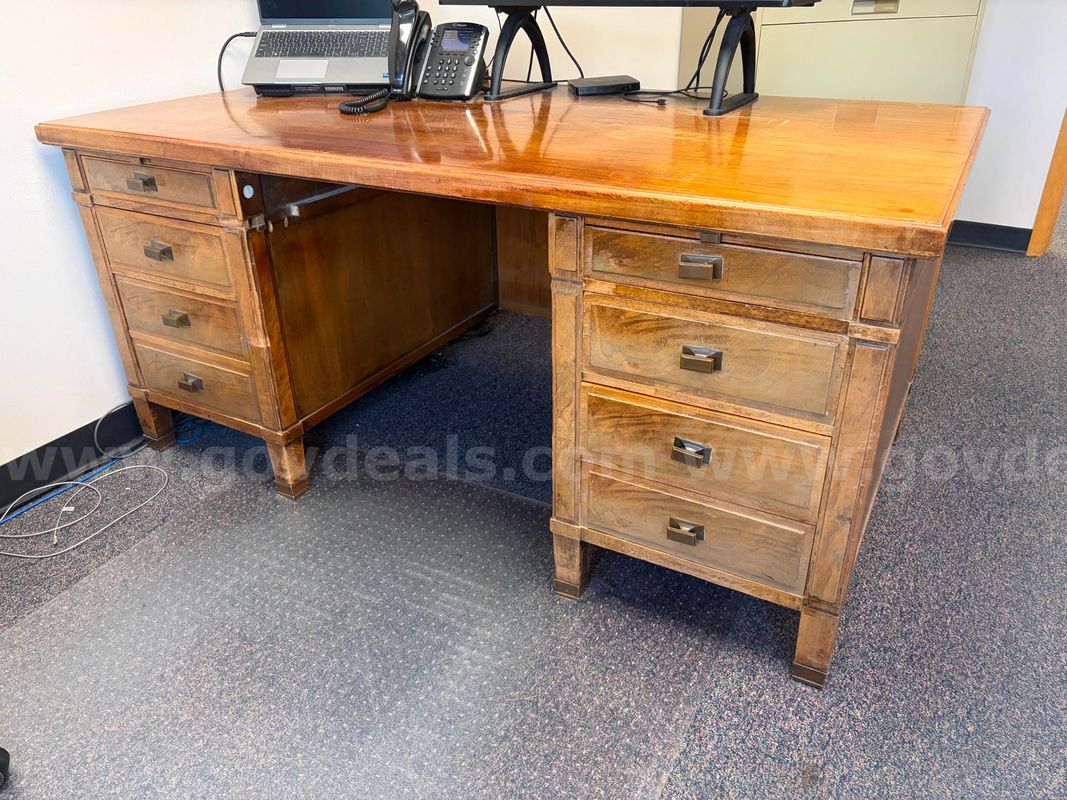 Solid wood desk