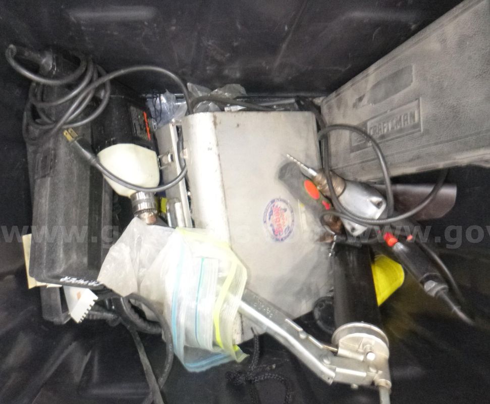 lot misc Tools, drills, grease gun , bits