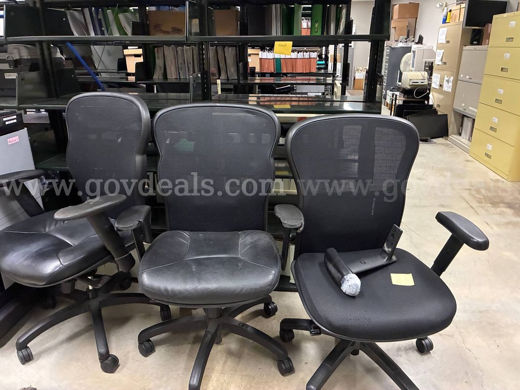 3 used Chairs - One has broken arm