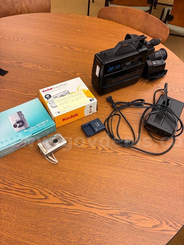 Panasonic OmniMovie Camera, Canon PowerShot and Kodak EasyShare Camera